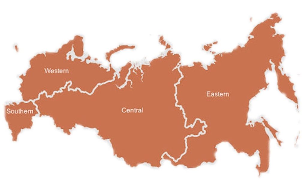This map depicts the general boundaries of the Russian military districts. (Map credit: globalsecurity.org)
