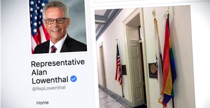 CA Dem rep. outraged when someone desecrates ‘Pride’ flag