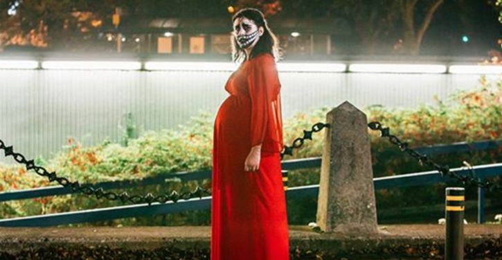 For some reason, there’s a black-comedy film in which a pregnant woman is a psycho killer