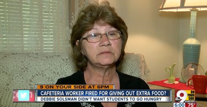 Ohio lunch lady fired for giving food to children who couldn’t pay