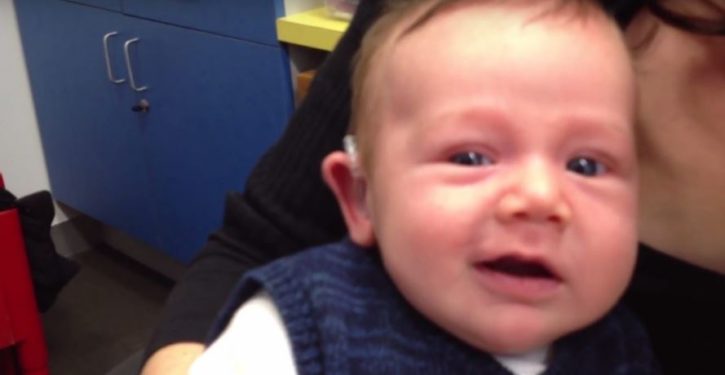 Liberals slam video of deaf baby hearing: ‘Deafness isn’t something you always have to conquer’