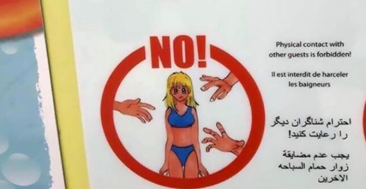 Swimming pools in Austria post signs warning refugees not to grope women, enter female changing rooms