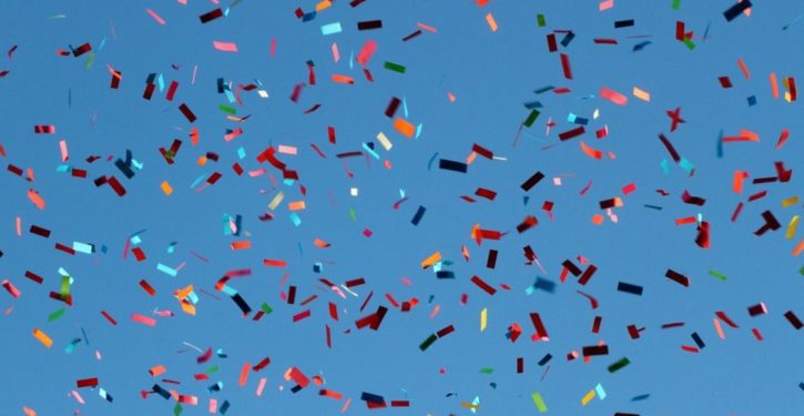 Confetti meant to celebrate Hillary Clinton’s historic victory becomes art to inspire women