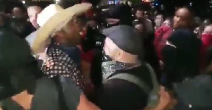 VIDEO: Left devours Left: BLM activist confronts Antifa over masks, gets decked
