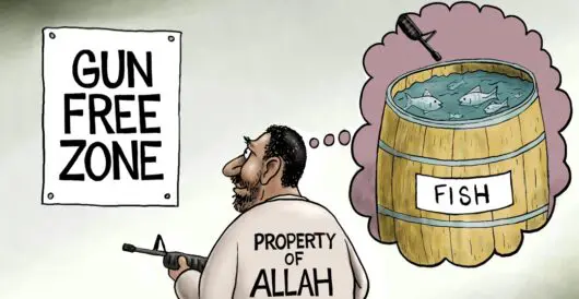 Cartoon of the Day: Going Fishing: Gun-Free Zones Are Dangerous by A. F. Branco