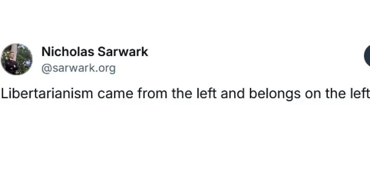 Nicholas Sarwark’s faction lost control of the Libertarian Party because he took leftist positions and said Libertarianism is leftist