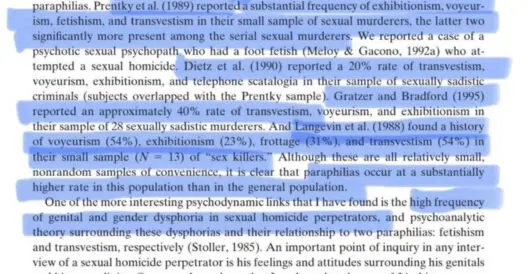 Sex killers are heavily transvestites by Jane Johnson