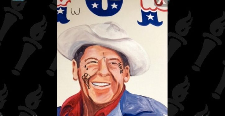 Reagan mural defaced at local GOP office in North Carolina