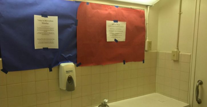 Bucknell U. promotes positive self-image – by covering up all the mirrors