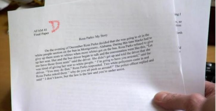 Student has grade lowered on college English paper for using this forbidden word