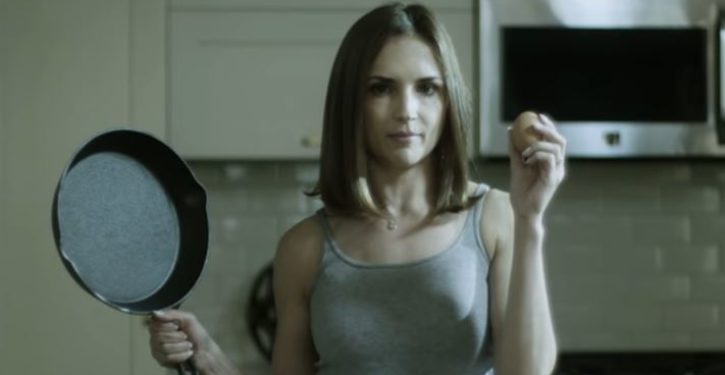 Actress gets out brown and white eggs and frying pan to expose ‘drug war’s racism’