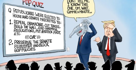 Cartoon bonus: GOP pop quiz by A. F. Branco