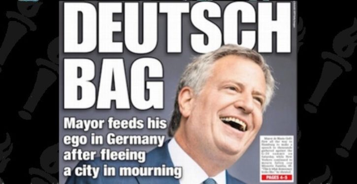 NY Post nails outrage over anti-cop Mayor Bill de Blasio skipping NYPD funeral to protest at G-20