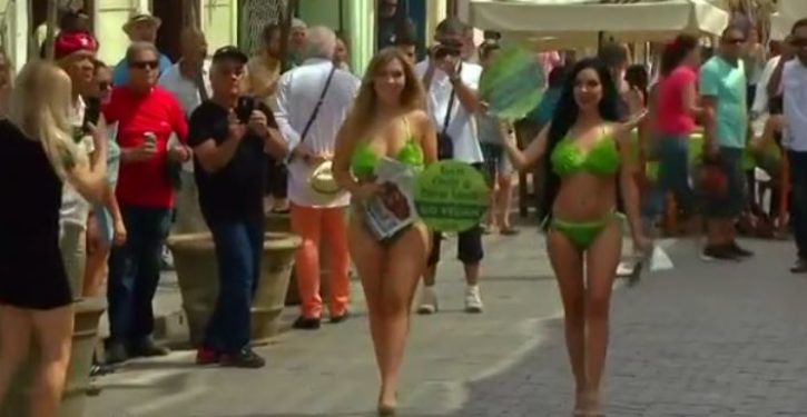 Lettuce entertain you: Scantily clad models descend on Cuba to promote PETA agenda
