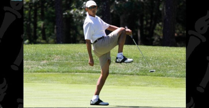 President Barack Obama played golf on 7 out of 8 Memorial Day weekends
