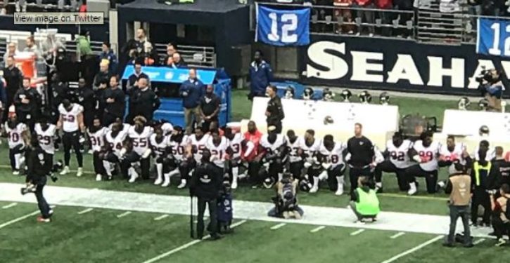 Majority of Houston Texan team refuses to stand for national anthem