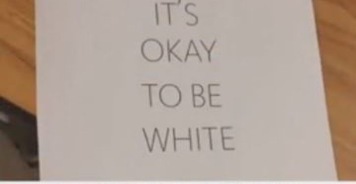 ‘It’s okay to be white’ flyers posted on doors of high school in Maryland
