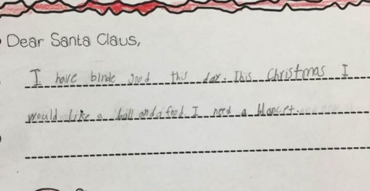 What six-year-old asks for in letter to Santa will break your heart