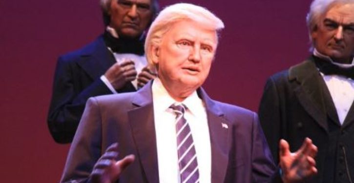 It’s come to this: Liberal loon screams at Trump robot during Disney ride