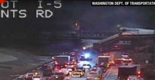 Amtrak train in Washington state derails on trestle, crashes down on highway by Howard Portnoy