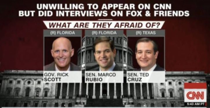 Ted Cruz does 15-minute interview with CNN; network airs none of it, attacks him for not coming on