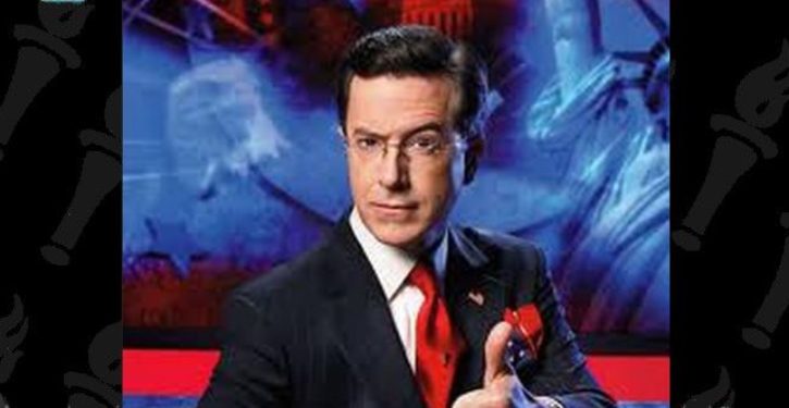 Stephen Colbert goes after WHICH network for asserting the riots have been violent?