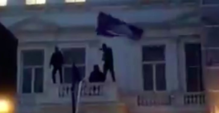 London: Protesters gain access to Iranian embassy grounds; arrested by police