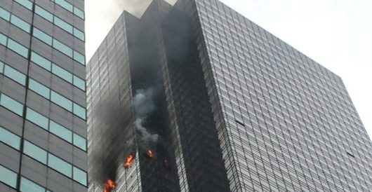 Libs’ reaction to news that fire had broken out in Trump Tower: ‘Burn, baby, burn’ by Ben Bowles