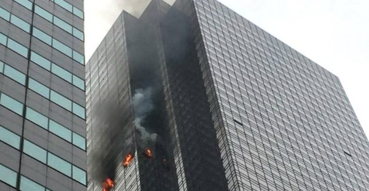 Libs’ reaction to news that fire had broken out in Trump Tower: ‘Burn, baby, burn’