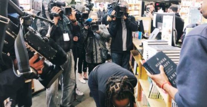 Members of press greatly outnumbered customers at one D.C. bookstore selling Comey’s book