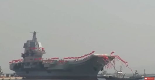 China’s first domestically built aircraft carrier starts sea trials by LU Staff