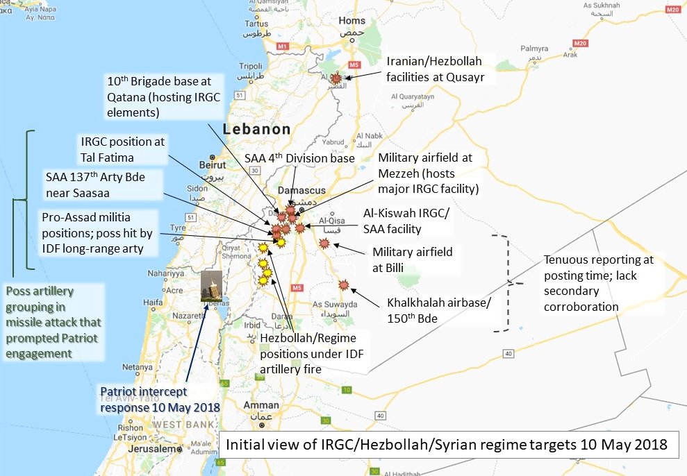 Israel Syria Strikes 051018 