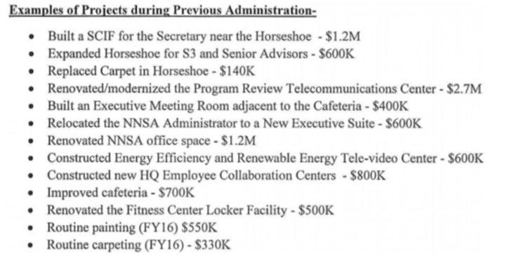 Rick Perry notifies Congress: GAO’s changed definition of ‘office furnishings’ is basis for innuendo about Trump officials’ spending