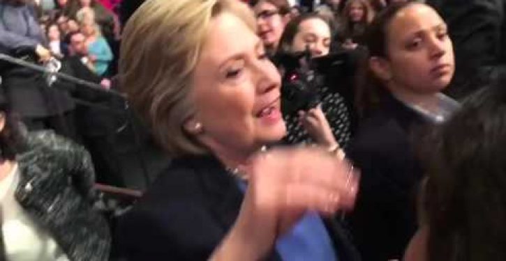 What happens when Hillary fields a question asked by a fellow diehard liberal?