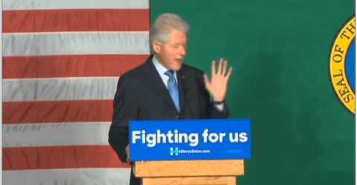 Now he’s done it: Bill Clinton goes off script at rally and says this