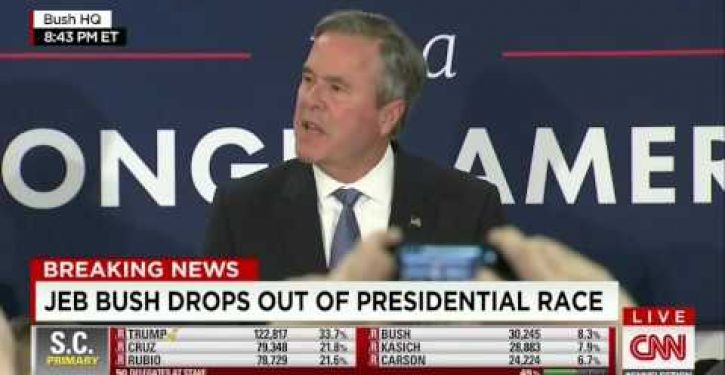 Jeb! calling it quits after disappointing finish in South Carolina