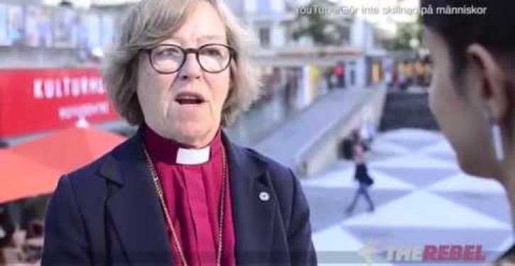 Lesbian bishop suggests removing crosses from church to make it welcoming for Muslims