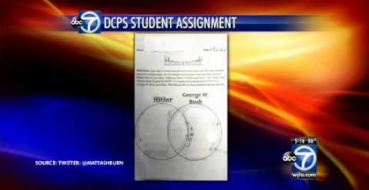 Elementary school students taught to compare Hitler to Bush, Obama to Lincoln (Video) by Michael Dorstewitz