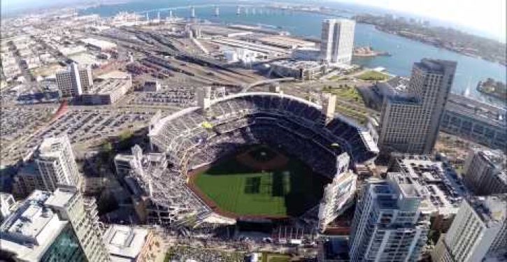 Navy SEALs parachute into PETCO Stadium for Opening Day
