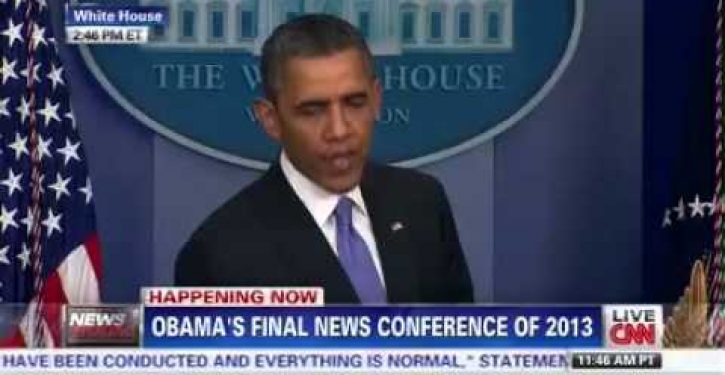 Some video highlights (lowlights?) of Obama’s presser today