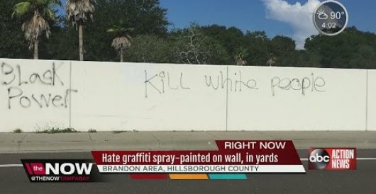 ‘Kill white people,’ reads graffiti in Florida neighborhood scrawled by vandals by Deneen Borelli