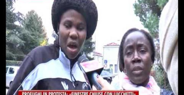 African migrants in Venice reject pasta, demand designer clothes