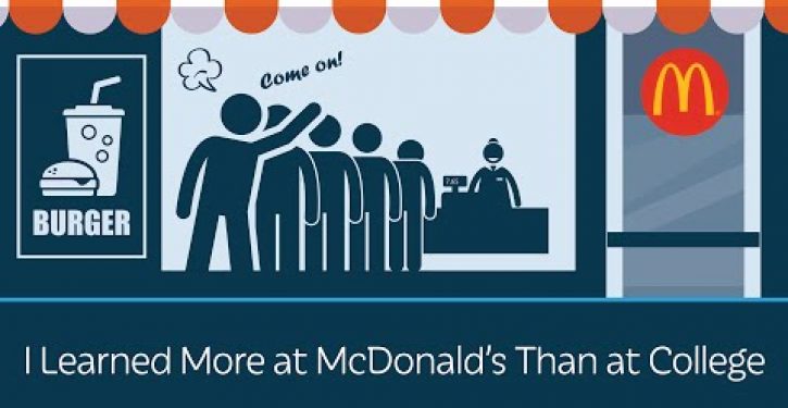 Video: I learned more at McDonald’s than at college