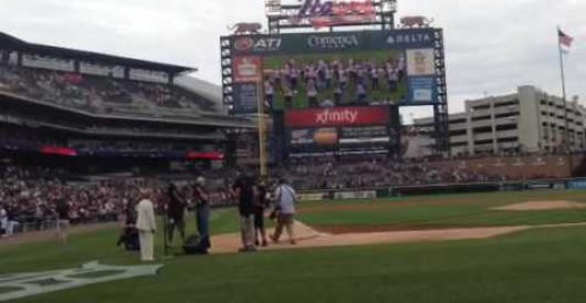 Video: Holocaust survivor sings national anthem for Tigers game by J.E. Dyer