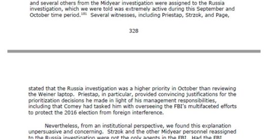 The DOJ IG report makes it pretty clear what the FBI’s ‘priorities’ were in 2016 by J.E. Dyer