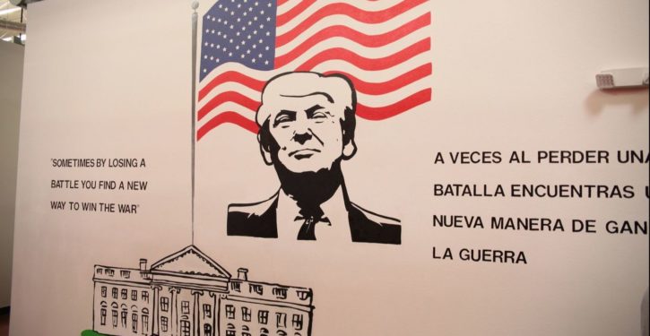 These migrant children walked miles to be free and all they got was this lousy Trump poster