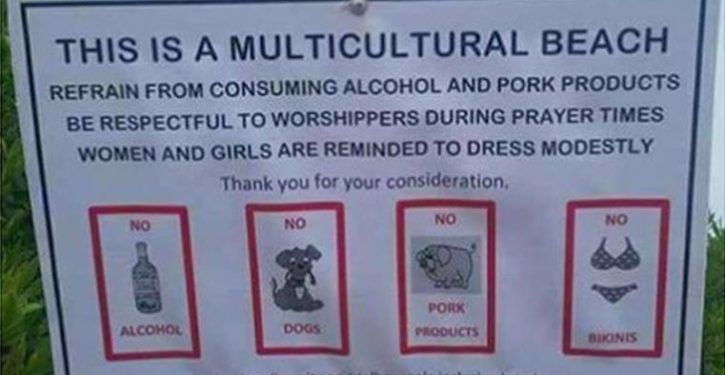 Image of the Day: Further evidence of the Islamification of Western civilization
