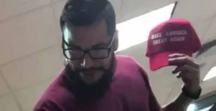 Brute who stole teen’s MAGA hat, threw soda on him, arrested