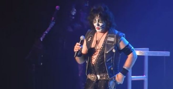 Rock group Kiss stops show, attacks libs, recites Pledge of Allegiance, crowd loves it