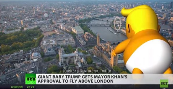 Another effort by the Left to troll Trump, this time with a ‘baby’ blimp: Chances of success?